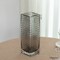 Set of 2 Square Frosted Clear Glass Table Vase - A Timeless Centerpiece for Dining Tables, Living Rooms, Bedrooms, Hotel Reception Areas and Conference Rooms, Ideal for Weddings and Special Occassions